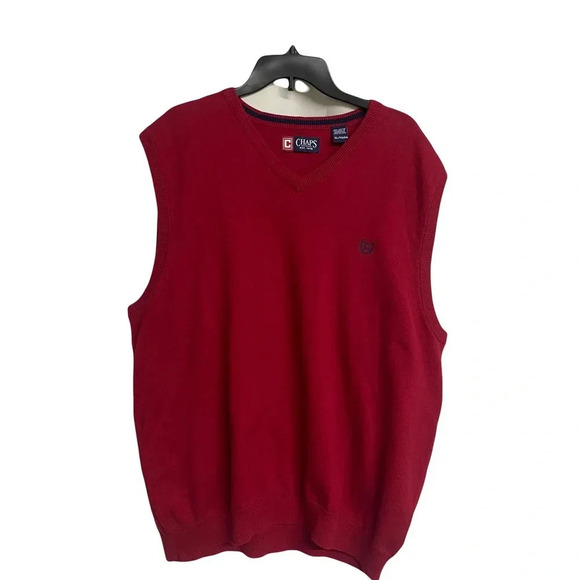 Chaps men’s red vest size XL - Picture 1 of 5